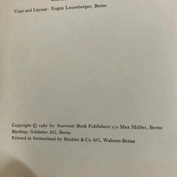 1961 Souvenir Book  of Switzerland - Picture 2 of 8